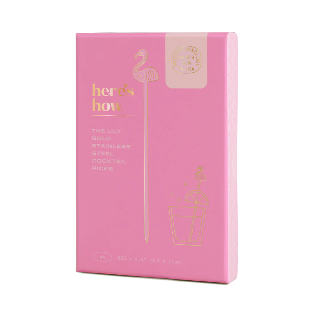 Lily Flamingo Cocktail Picks Set of 4