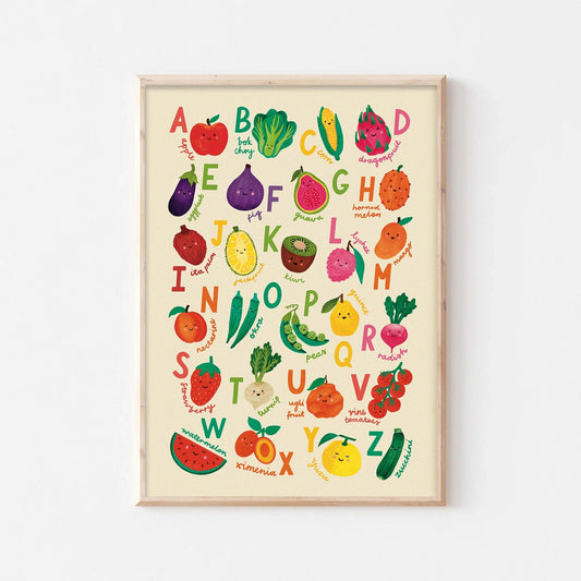 Fruit + Veg A-Z Alphabet Print