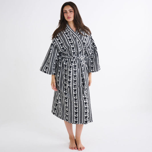 Flower Chain Terry Bath Robe