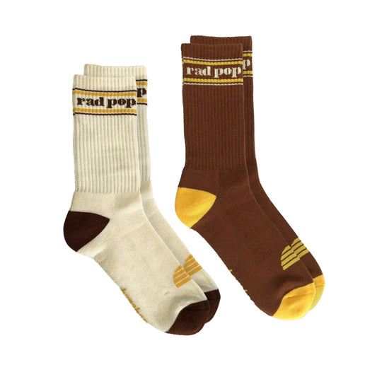 Rad Pop Organic Cotton Crew Sock Adult Pack