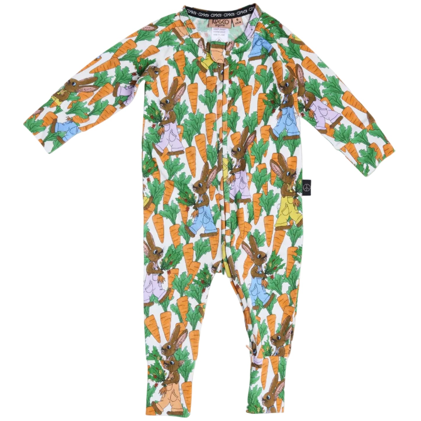 Carrot Joy Organic Long Sleeve Zip Romper