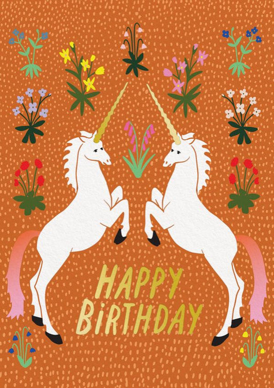 Happy Birthday Unicorns Greeting Card