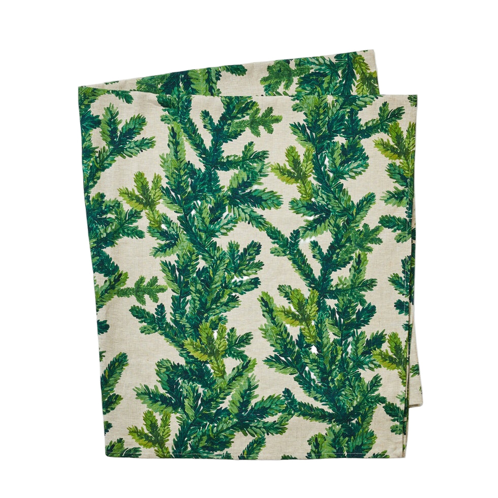 Festive Foliage Green Tablecloth