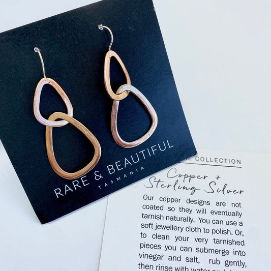 Double Loop Earrings Copper