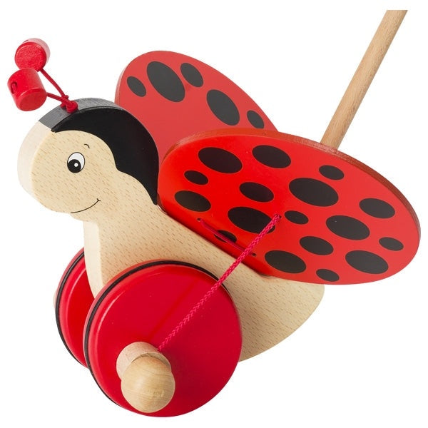 Ladybird Push Along Wooden Toy