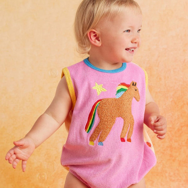 Giddy Up Terry Baby Singlet Suit