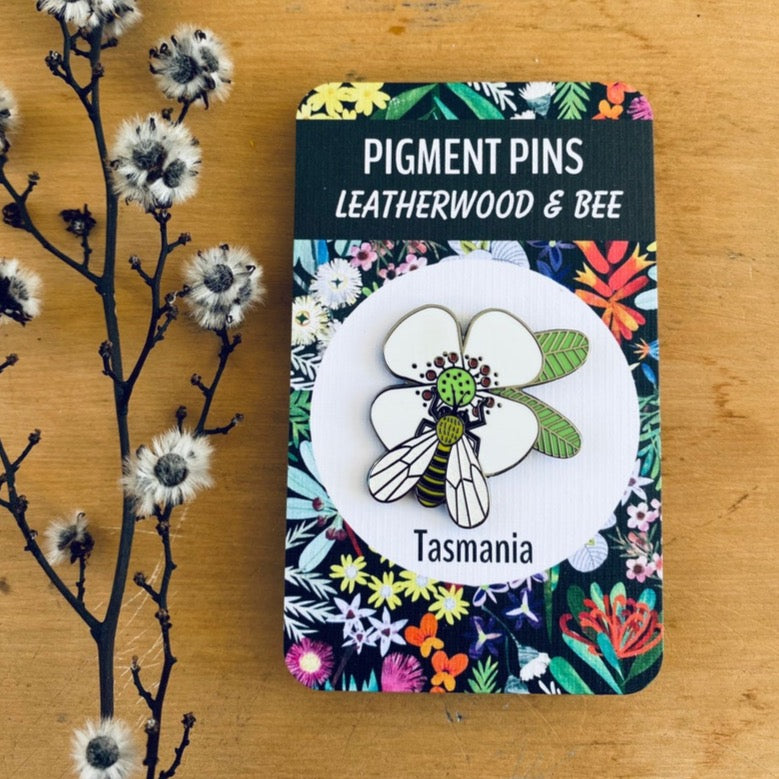 Enamel Pin Leatherwood Honey Bee