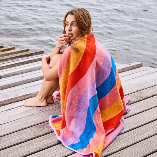Surfs Up Terry Beach Towel