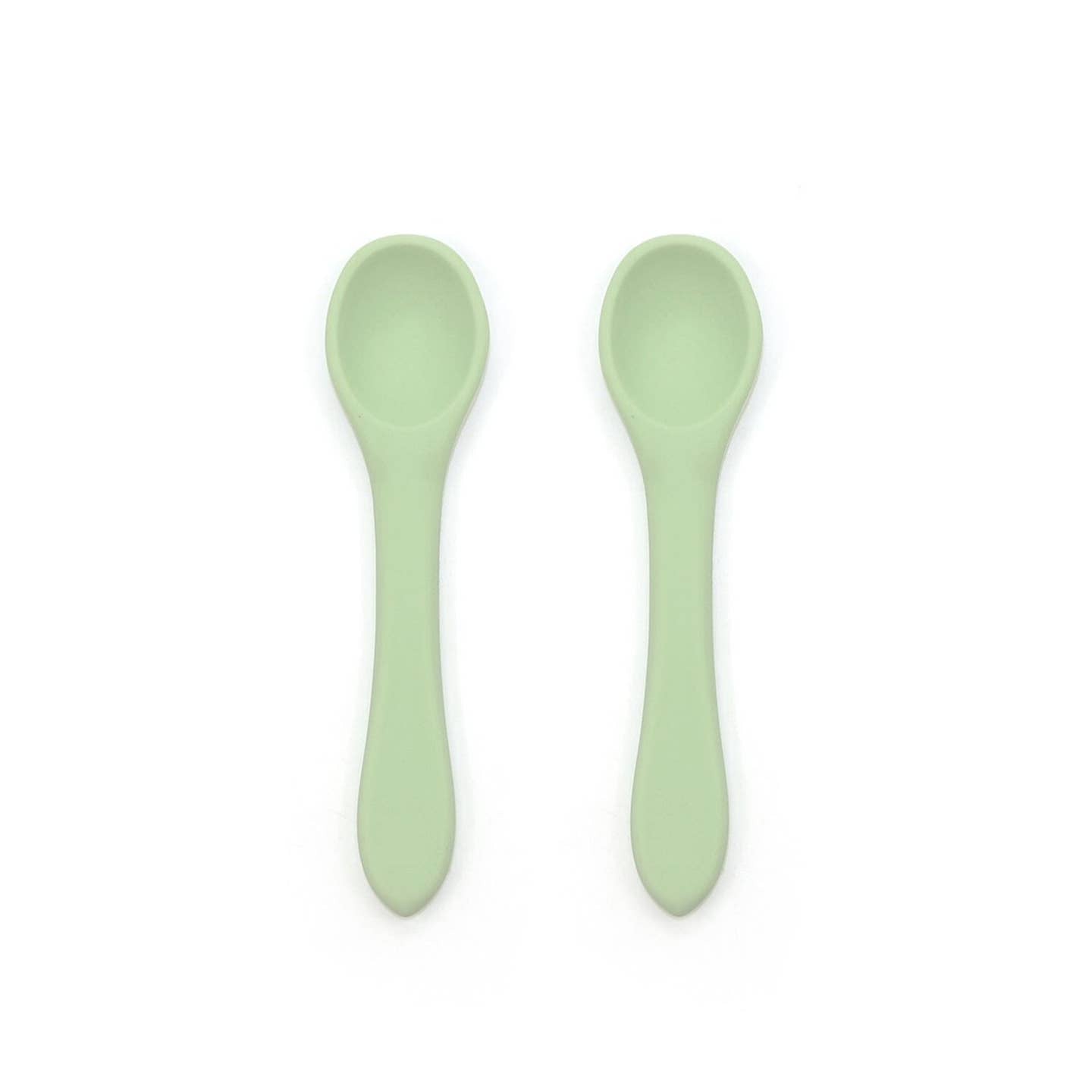 Silicone Baby Spoons 2 Pack Mint