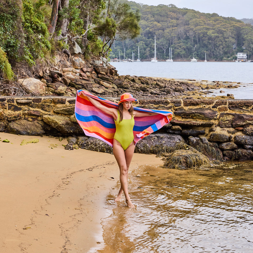Surfs Up Terry Beach Towel