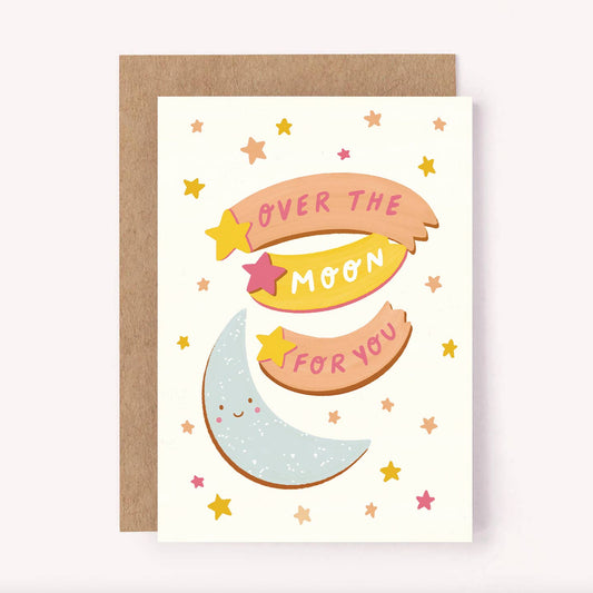 Over The Moon Greeting Card