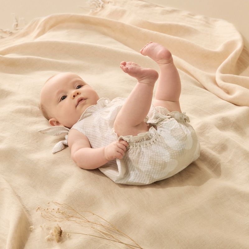 Daisy Bloom Organic Tie Playsuit