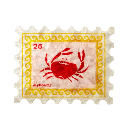 Sunroom Crab Stamp Wall Art