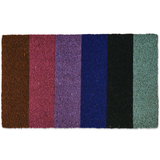 Happy Stripe Coir Door Mat