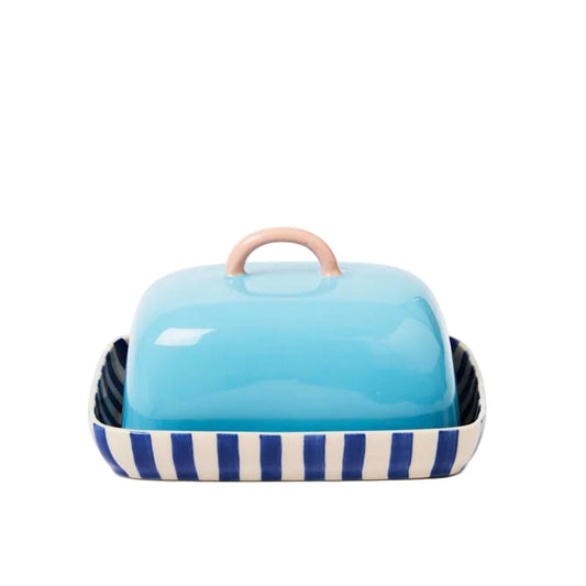 Bloomie Blue Butter Dish
