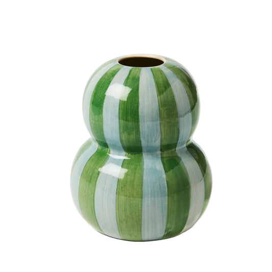 Fonda Blue Green Stripe Vase