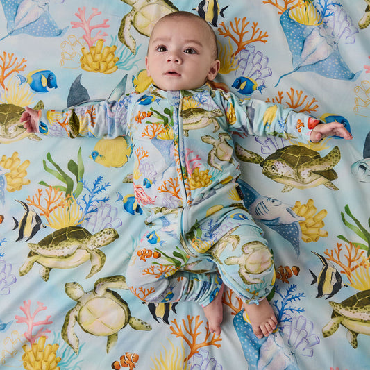 Reef Life Organic Long Sleeve Zip Romper