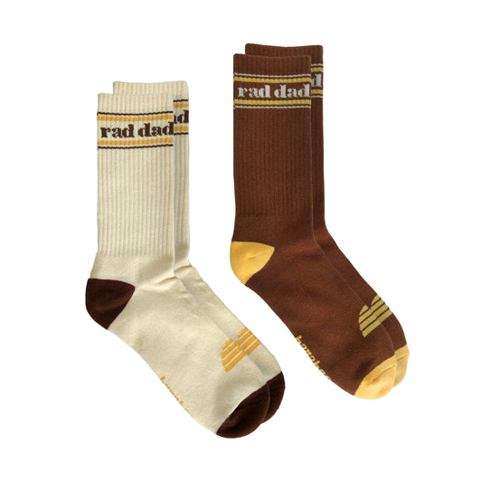 Rad Dad Organic Cotton Crew Sock Adult Pack
