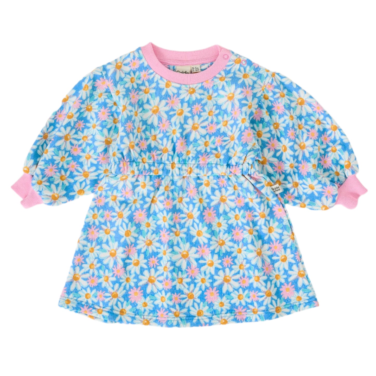 Leah Seaside Daisy Long Sleeve Kids Dress