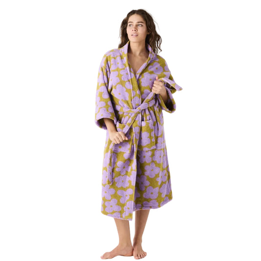 Big Flower Terry Bath Robe