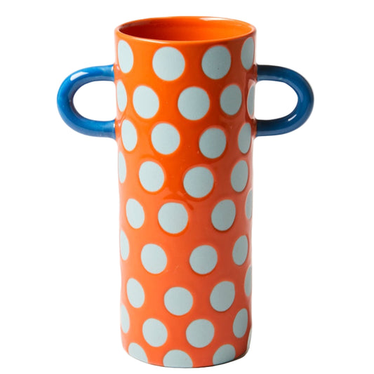 Griffe Orange & Blue Spot Bud Vase