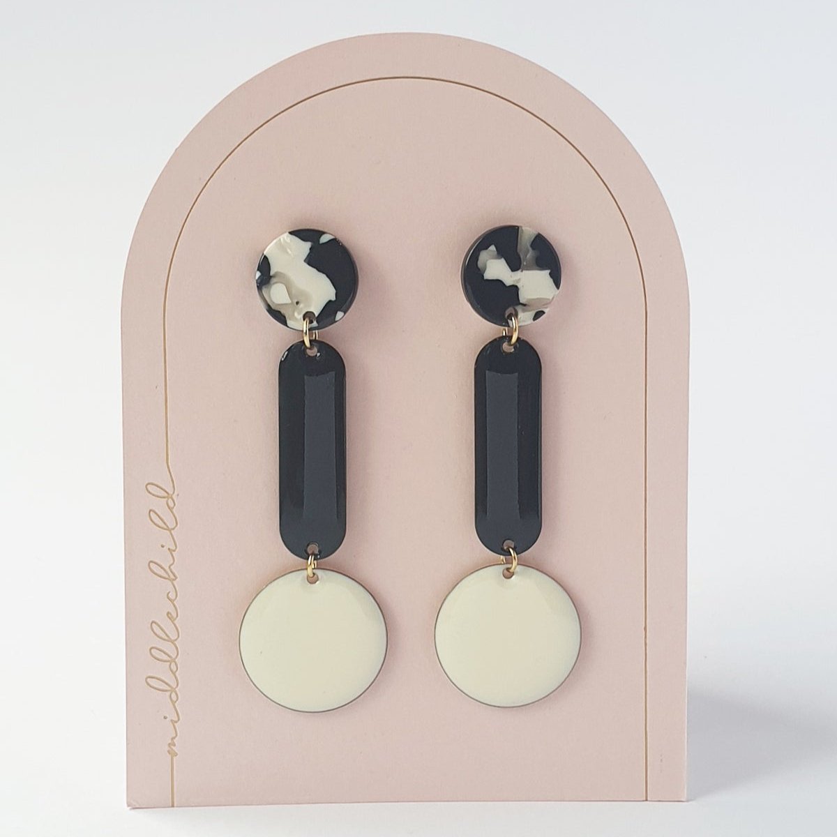 Chaperone Earrings Black & White