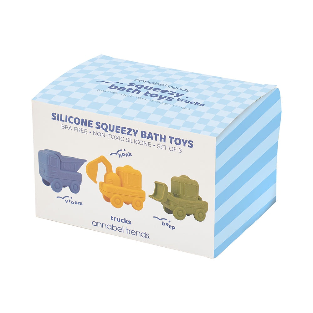 Trucks Silicone Squeezy Bath Toys Set of 3
