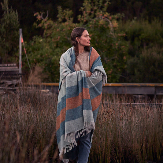 Breezy Lake Recycled Wool Throw
