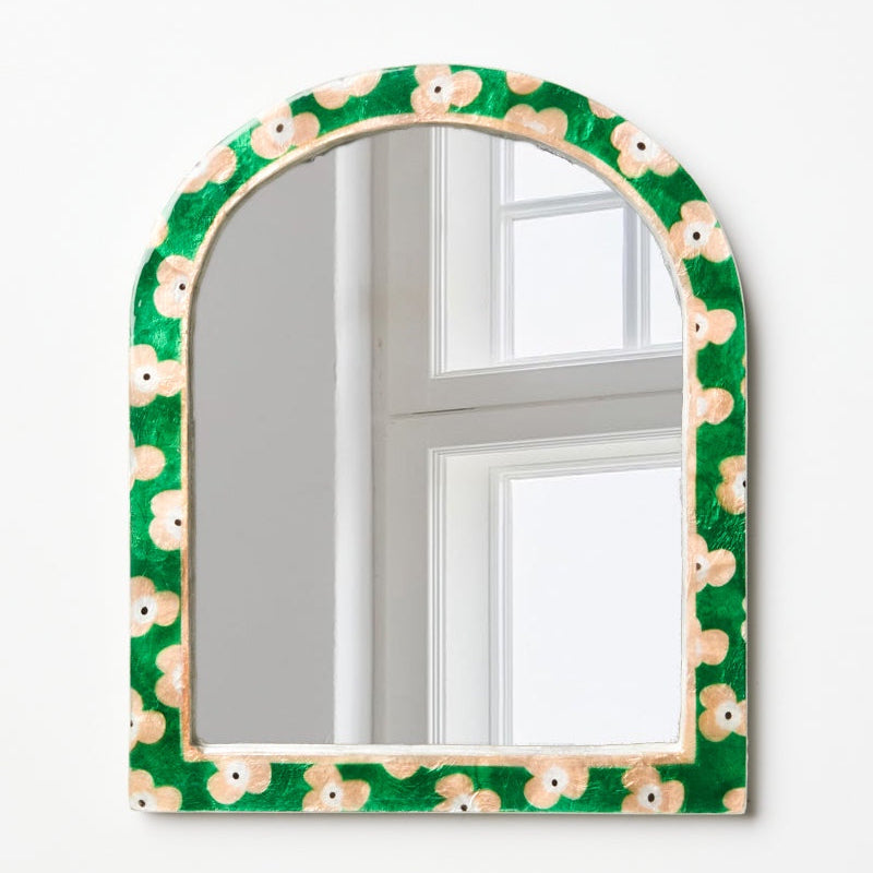 Paradis Green Floral Mirror