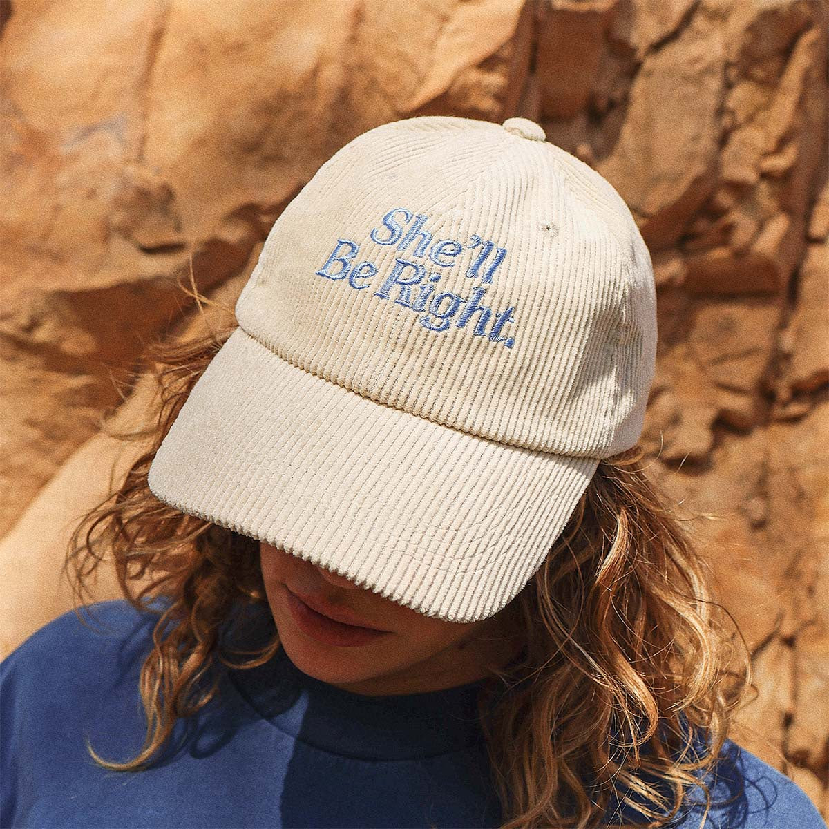 She'll Be Right Cord Cap Nautical