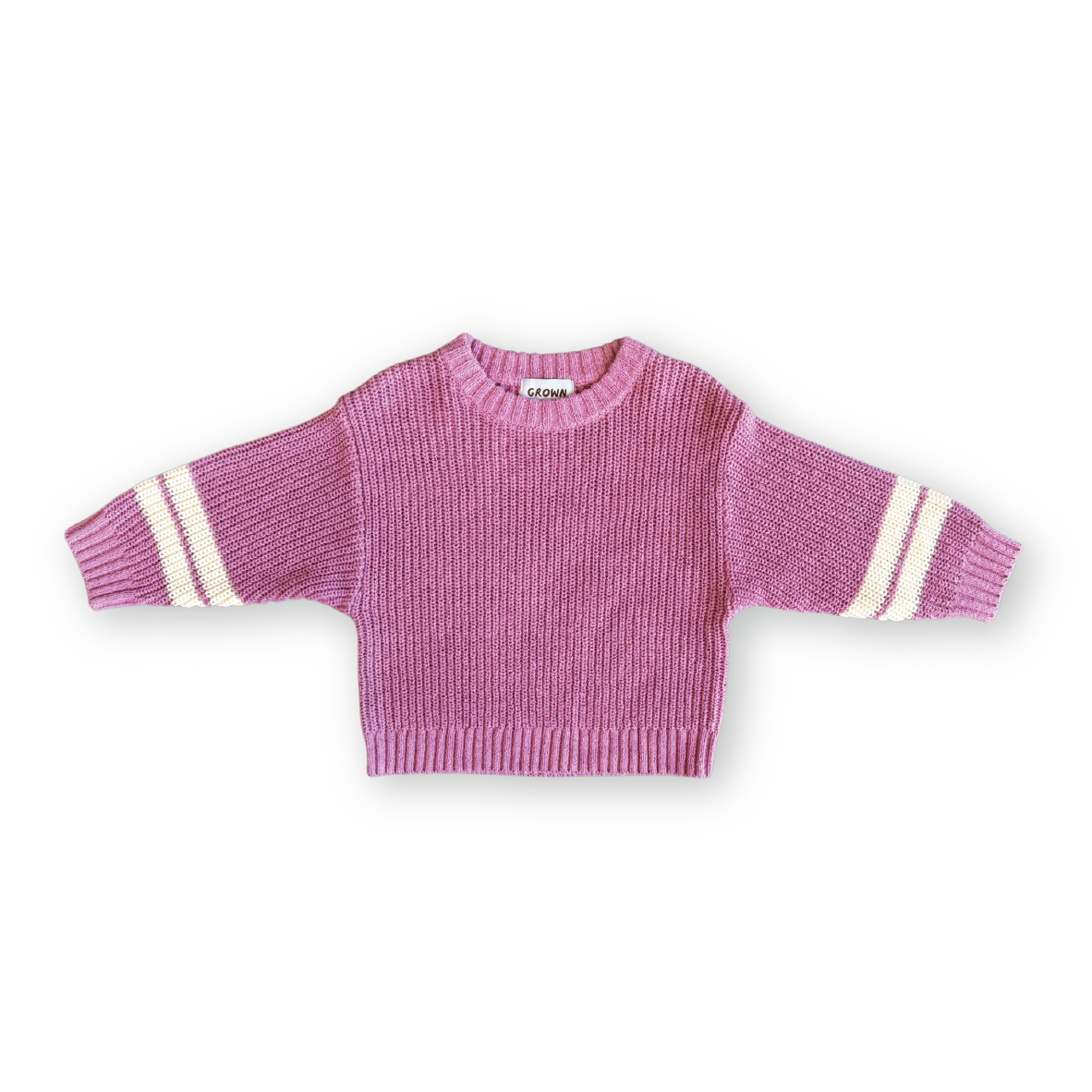 Chunky Rib Baby Pull Over Raspberry