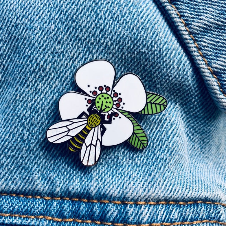 Enamel Pin Leatherwood Honey Bee