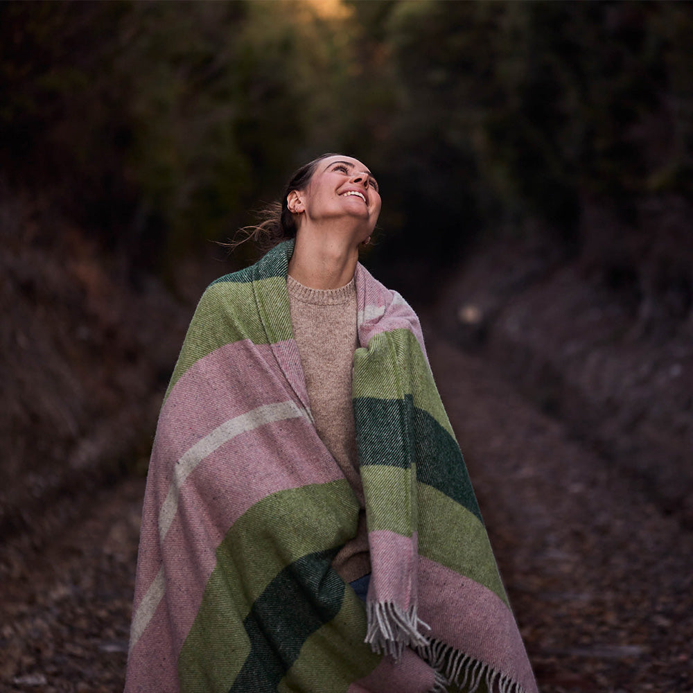 Breezy Bloom Recycled Wool Throw