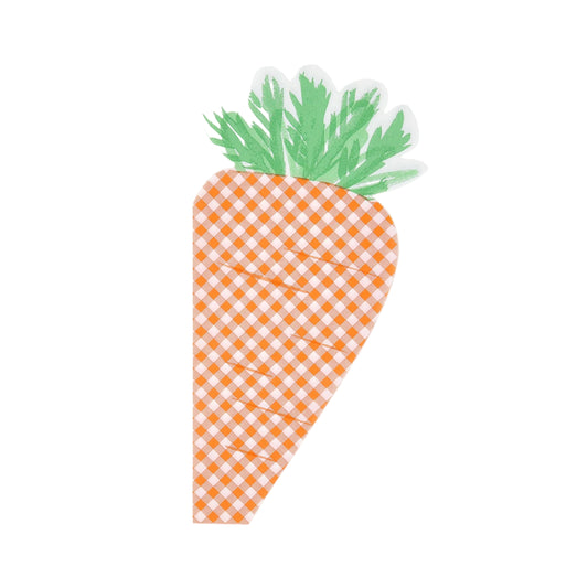 Gingham Carrot Paper Napkins