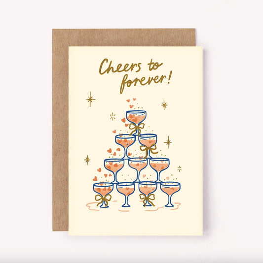 Cheers To Forever Greeting Card