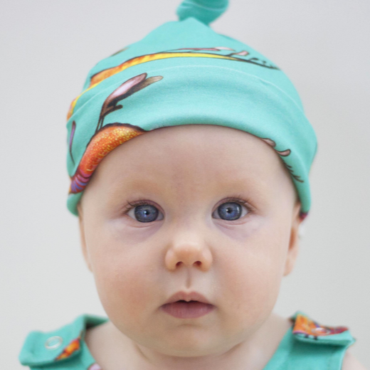 Weedy Sea Dragon Organic Cotton Knotted Baby Hat