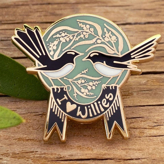 I Love Willies Enamel Pin