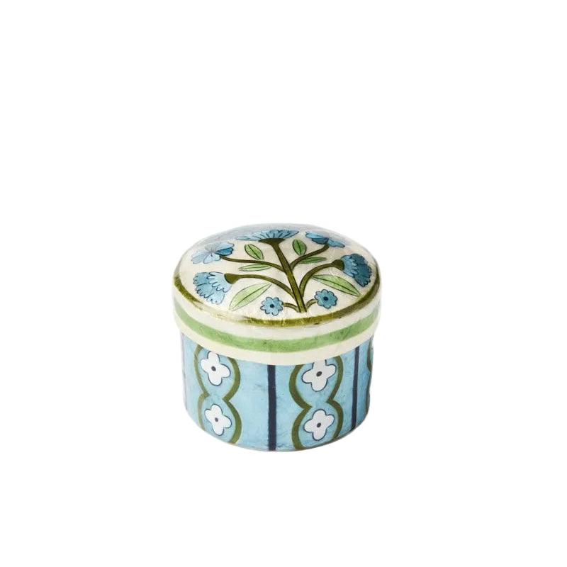Samira Short Box Blue Flower