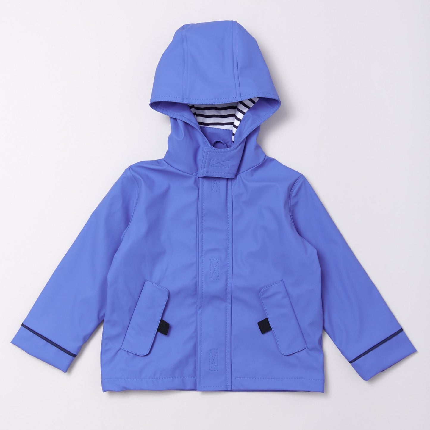 Stripy Sailor Waterproof Jacket Ocean Blue