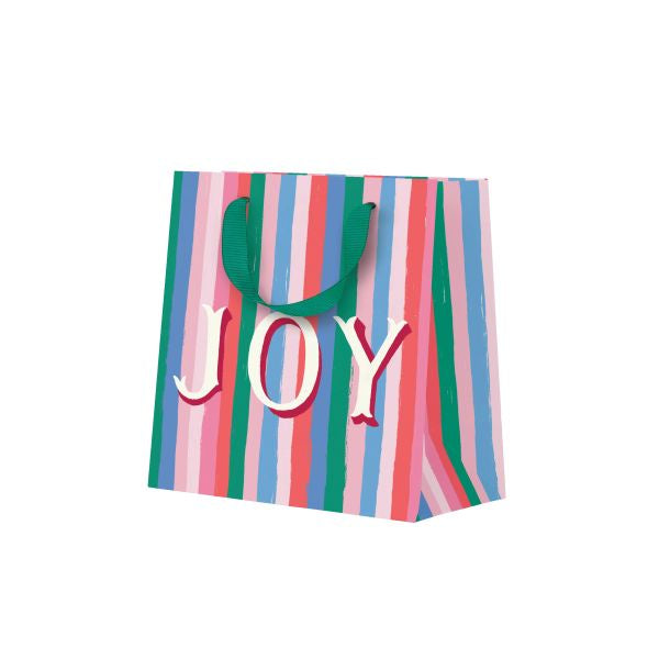 Joy Stripes Gift Bag Small