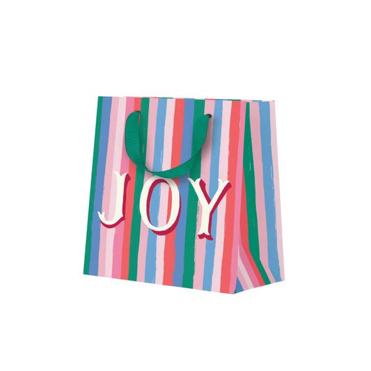 Joy Stripes Gift Bag Small