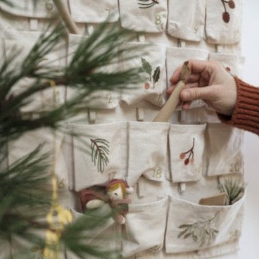 Embroidered Advent Calendar Yule Greens