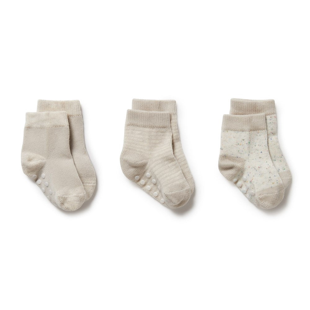 Clay Organic 3 Pack Baby Socks