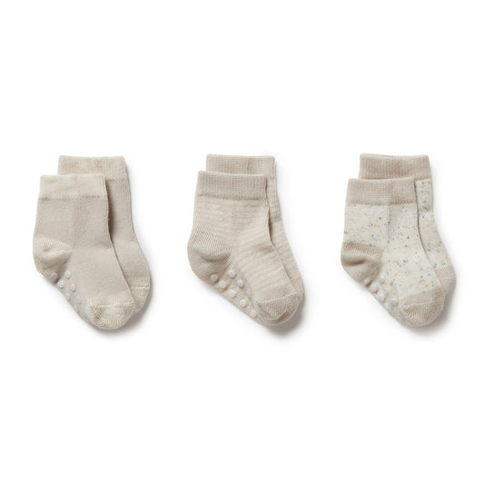 Clay Organic 3 Pack Baby Socks