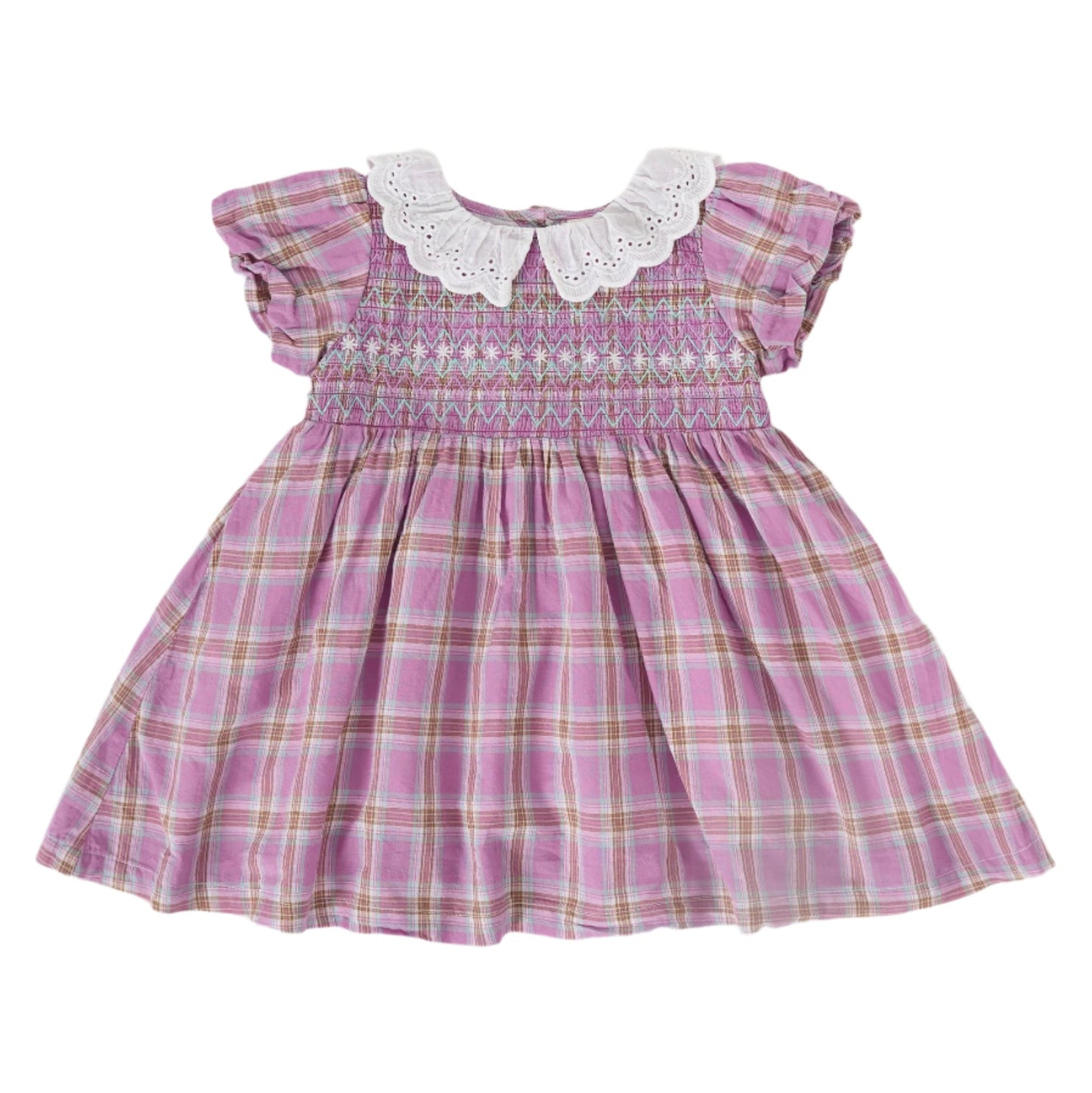 Flo Mauve Smocked  Kids Dress