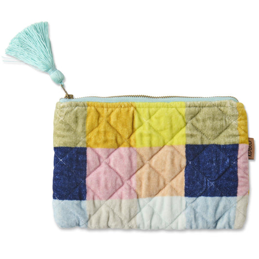 Florida Tartan Velvet Cosmetics Purse