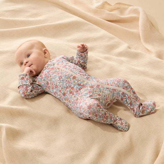 Summer Bloom Organic Zipsuit
