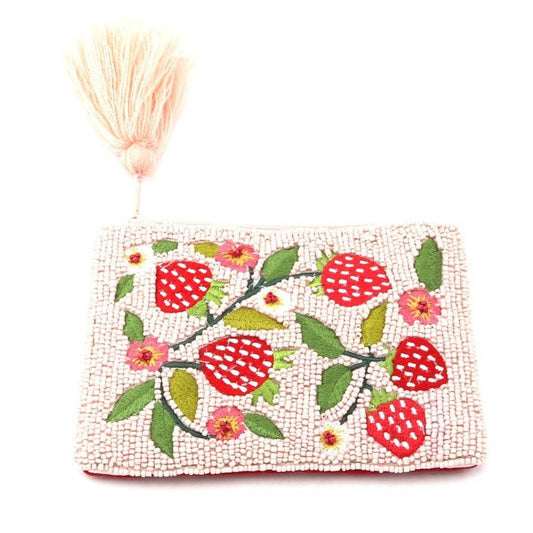 Strawberry Field Beaded Purse