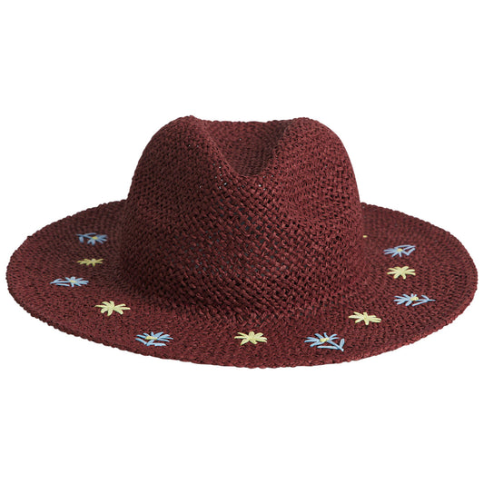 Luce Garnet Straw Hat