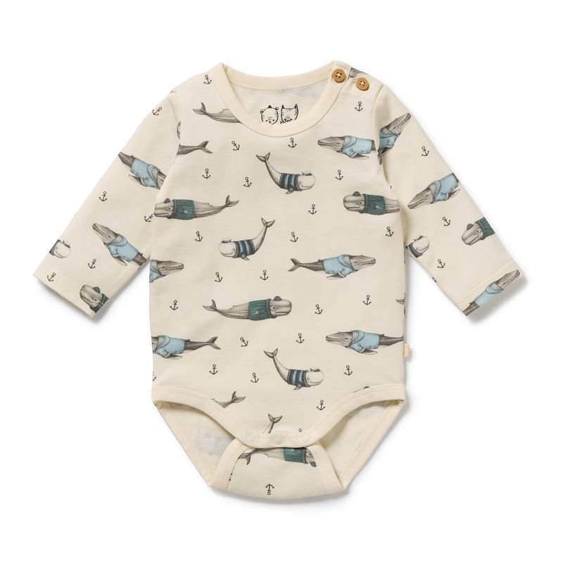 Woolly Whales Organic Bodysuit